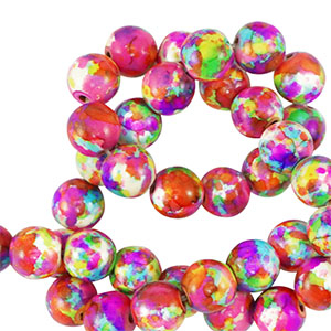 Perles en c&eacute;ramique 6mm Multicolore