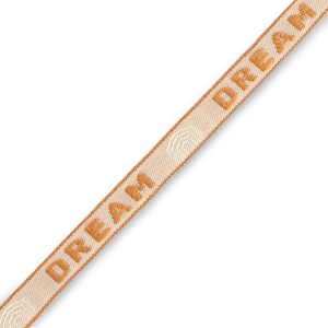 Ruban texte "dream" Beige-marron