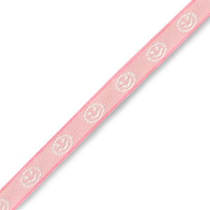 Ruban texte smiley Rose-blanc