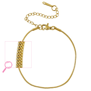 Bracelets en acier Inox Dor&eacute;