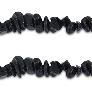 Perles chipstone Bleu nuit paillet&eacute;