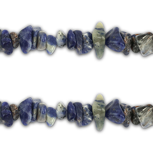 Perles chipstone Sodalite Blue-gris
