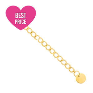 Appr&ecirc;ts en acier inox cha&icirc;nette d'extension m&eacute;daillon rond 6mm dor&eacute;