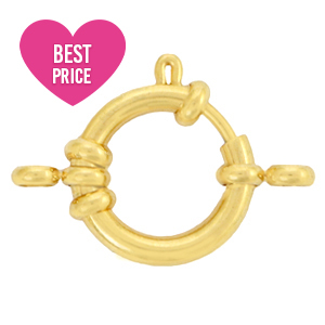 Appr&ecirc;ts en acier inox fermoir bou&eacute;e 14mm avec anneaux Dor&eacute;