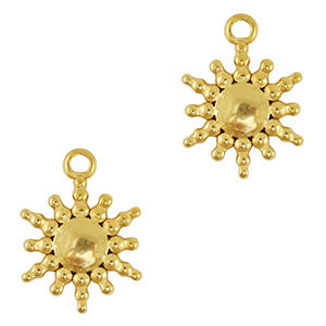 Breloques en acier Inox soleil Dor&eacute;