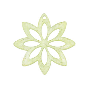 Pendentifs en r&eacute;sine fleur Vert clair
