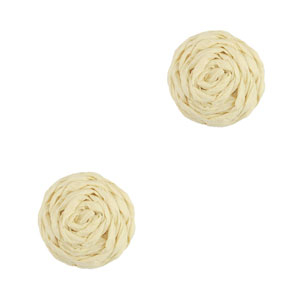 Pendentifs en Raphia 12mm Beige