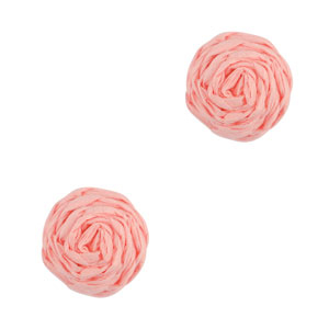 Pendentifs en Raphia 12mm Rose clair