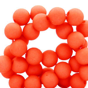 Perles acryliques 4 mm Rouge