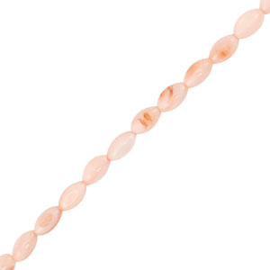 Perles coquillage ovale Rose-sable marron