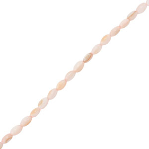 Perles coquillage ovale Rose-sable marron