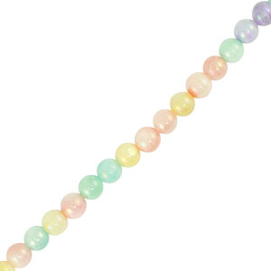 Perles coquillage rond Pastel multicolore