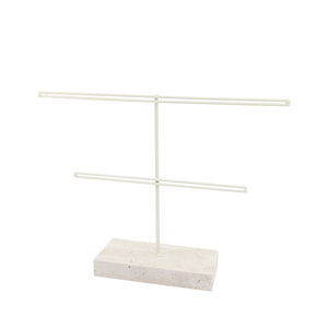 Pr&eacute;sentoir bijoux pour boucles d'oreilles Natural-blanc cass&eacute;