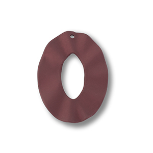 Pendentifs acryliques ovale Rouge fonc&eacute;-marron