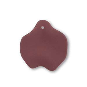 Pendentifs acryliques feuille Rouge fonc&eacute;-marron