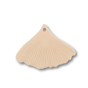 Pendentifs acryliques feuille Beige fonc&eacute;