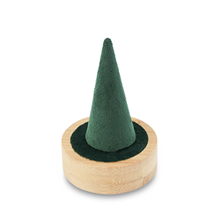 Pr&eacute;sentoir bijoux pour bagues Natural-vert fonce