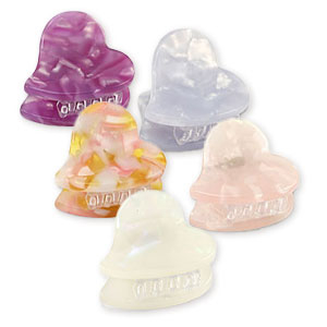 Accessoires cheveux pinces &agrave; cheveux c&oelig;ur M&eacute;lange violet-rose