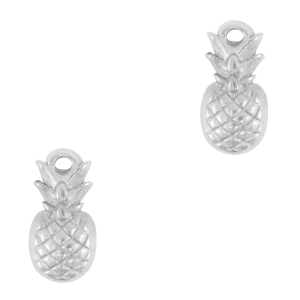 Breloques en acier Inox ananas Argent&eacute;