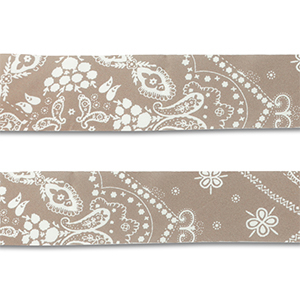 Bandana Taupe marron-blanc