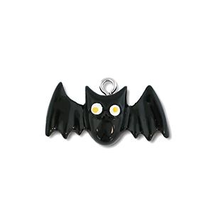 Pendentifs en r&eacute;sine chauve-souris Noir-blanc-jaune