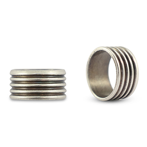 Poussoirs en m&eacute;tal DQ anneau Argent&eacute; antique (sans nickel)