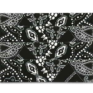 Lot de 4 bandanas Noir-blanc