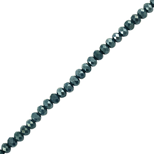 Perles &agrave; facettes 6x4mm disque Heishi Vert fonce