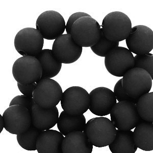 Perles acryliques 6 mm Noir