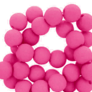 Perles acryliques 6 mm Fuchsia