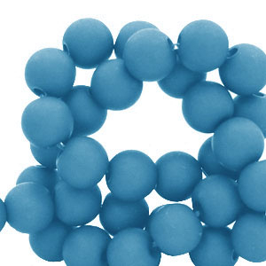 Perles acryliques 4 mm Bleu azure