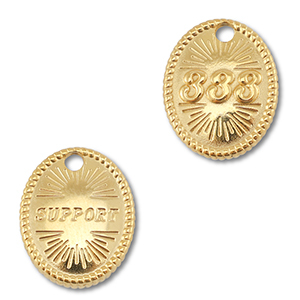 BY31&reg; Breloque en acier Inox num&eacute;ros des anges 333 / support Dor&eacute;