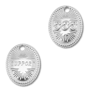 BY31&reg; Breloque en acier Inox num&eacute;ros des anges 333 / support Argent&eacute;