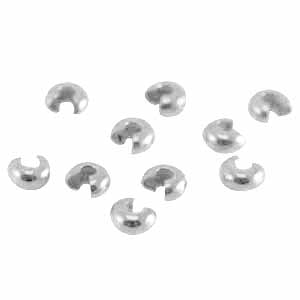 Appr&ecirc;ts en m&eacute;tal DQ cache perles &agrave; &eacute;craser 5mm Argent&eacute; antique (sans nickel)