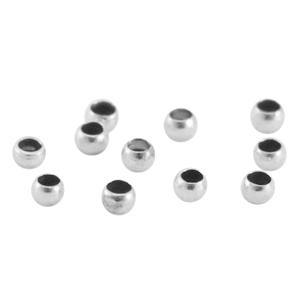 M&eacute;tal DQ perles &agrave; &eacute;craser 2.5mm Argent&eacute; antique (sans nickel)