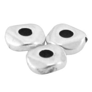 Perles en m&eacute;tal DQ 5mm Argent&eacute; antique (sans nickel
