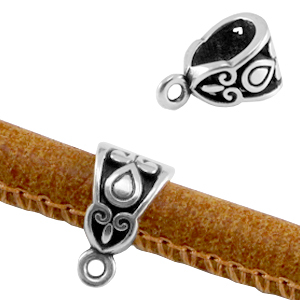 M&eacute;tal DQ anneau d&eacute;co avec &oelig;illet Argent&eacute; antique (sans nickel)