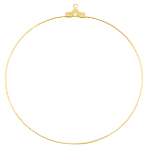 Supports boucles d'oreilles cr&eacute;oles 60mm en m&eacute;tal DQ dor&eacute; (sans nickel)