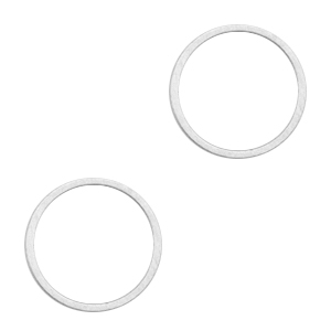 Appr&ecirc;ts en m&eacute;tal DQ anneau ferm&eacute; 15mm Argent&eacute; antique (sans nickel)