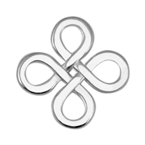 Breloques en m&eacute;tal DQ connecteur carr&eacute; Infini Argent&eacute; antique (sans nickel)