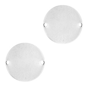 Connecteurs en m&eacute;tal Designer Quality pour ImpressArt rond 15mm argent&eacute; antique (sans nickel)