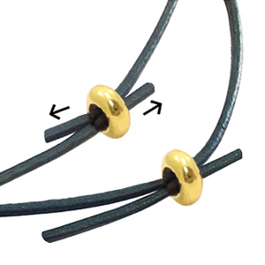 Perles d'arr&ecirc;t en m&eacute;tal DQ 8x4mm Dor&eacute; (sans nickel)