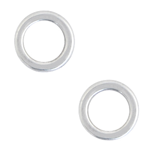 Appr&ecirc;ts en m&eacute;tal DQ anneau 6mm Argent&eacute; antique (sans nickel)