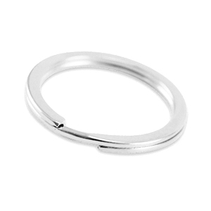 Appr&ecirc;ts en m&eacute;tal DQ anneau porte-cl&eacute;s 25mm Argent&eacute; antique (sans nickel)