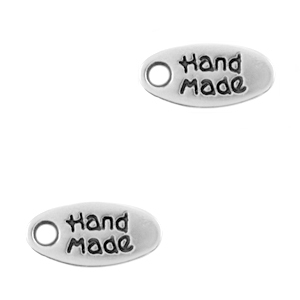 Breloques en m&eacute;tal DQ "handmade" Argent&eacute; antique (sans nickel)