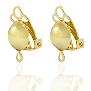Appr&ecirc;ts en m&eacute;tal DQ boucles d'oreilles clips Dor&eacute; (sans nickel)