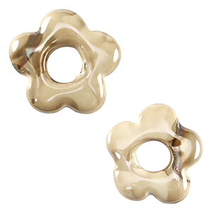 Perles en c&eacute;ramique DQ grecque fleur Greige