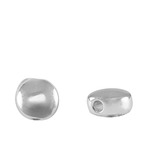 Perles en m&eacute;tal DQ 6mm Argent&eacute; antique (sans nickel)
