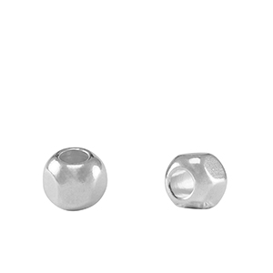 Perles en m&eacute;tal DQ hexagone Argent&eacute; antique (sans nickel)