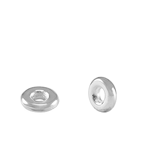 Perles en m&eacute;tal DQ spacer anneau 6mm Argent&eacute; antique (sans nickel)